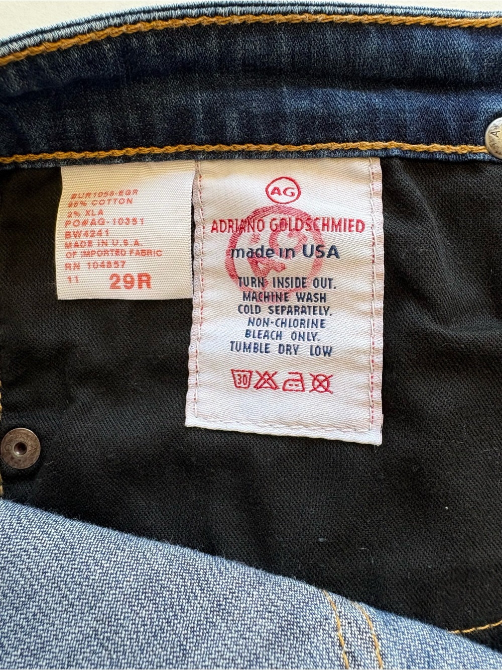 Ag Adriano Goldschmied "The Kiss" Bootcut Jeans Womens 29 Regular Dark Wash - Picture 8 of 16